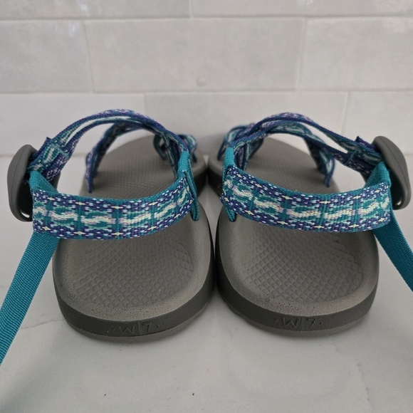 Chaco Z/Cloud X2 Sandals Double Strap Toe Loop Teal Purple Waterproof Size 7 - Picture 3 of 5